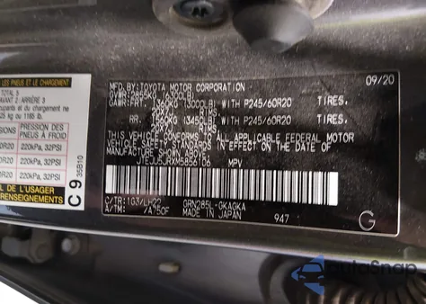 2021 Toyota 4Runner Nightshade Special Edition from USA, damaged, VIN JTEJU5JRXM5856106